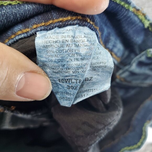 Wrangler Jeans Mens 30x32 Blue Retro Slim Straight Stretch Denim - Picture 5 of 14